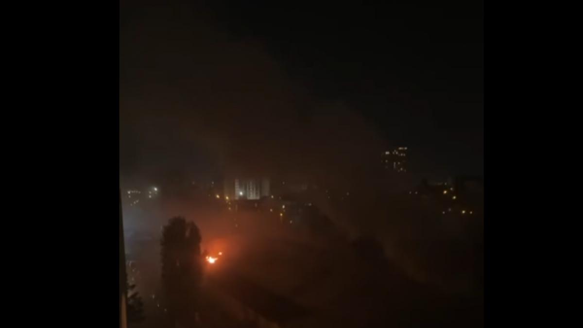 incendiu puternic la un depozit din bucuresti