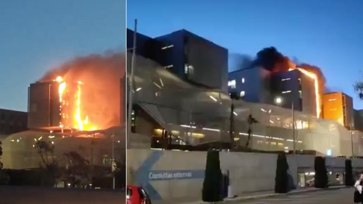 Incendiu masiv la un spital din Spania