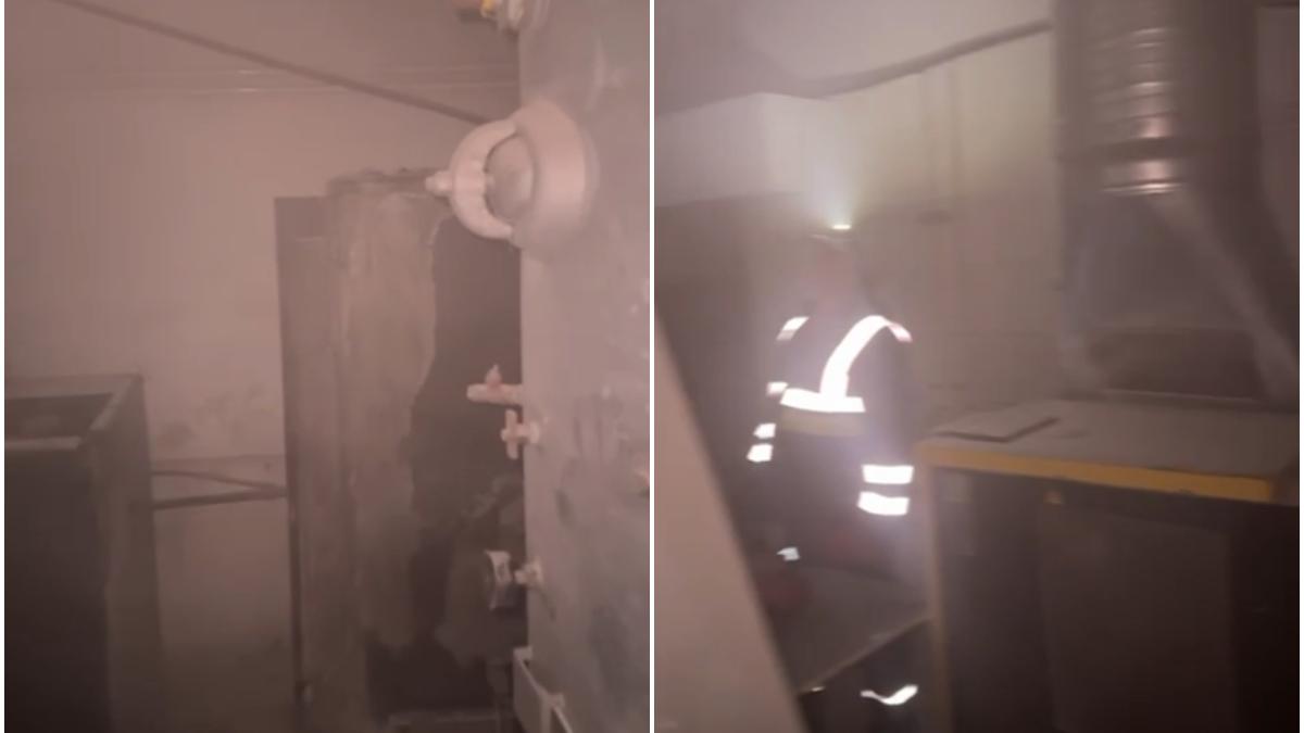 Incendiu nocturn la Spitalul Municipal Caransebes